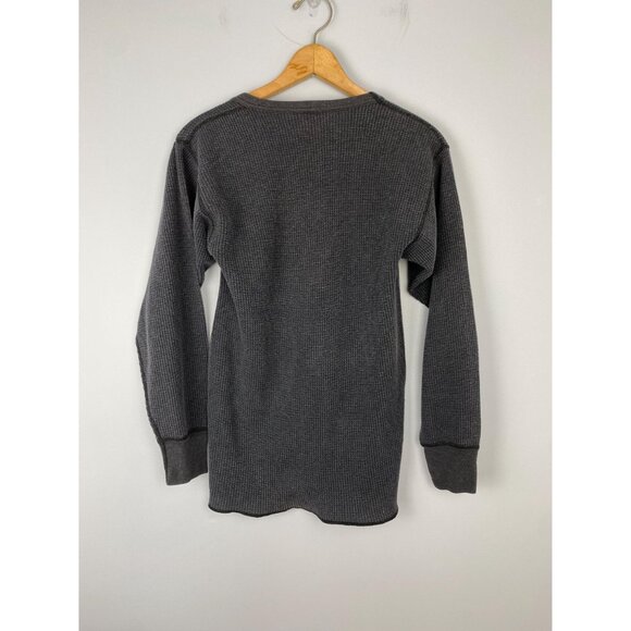 Vintage Harley 3D Emblem Thermal Waffle Shirt, Size Large, 80s Harley Davidson - Picture 2 of 10